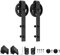 WINSOON - Kit di ganci per porta scorrevole, 2 pezzi, colore nero (grande ruota a raggi)