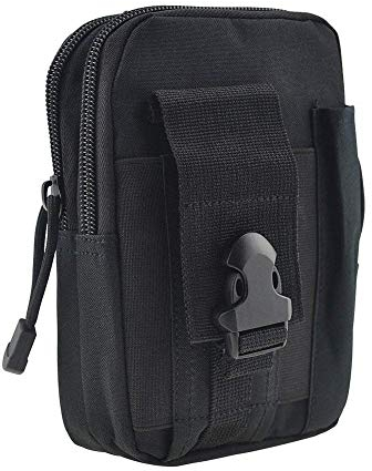 Uignite Taktische Gürteltasche Molle Tasche Hüfttaschen Bauchtasche 800D Multifunktional Beintasche für Outdoor Sport Camping Wandern Radfahren Klettern und Reisen Schwarz