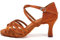 SWDZM Scarpe da Ballo Latino Americano Donna Salsa e Bachata Donna Tacco 7,Marrone,40EU