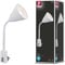 Paulmann 95428 Steckerleuchte Junus mit Flexarm max. 20 Watt Lampe Weiß Metall, Kunststoff Licht E14 ohne Leuchtmittel
