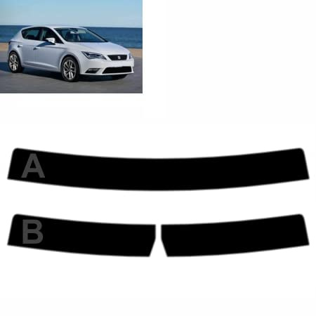 Sonnenblendstreifen für-Seat Leon 5-Türen 2012-2020 Passgenaue Tönungsfolie (20% Schwarz, B)