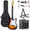 Display4top Full-Size Electric Guitar Most complete Beginner Super Kit Package with 20 Watt Amplifier, Guitar Stand, Bag, Guitar Pick, Strap,spare Strings, Tuner, Case and Cable (Sunburst)