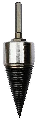 32/42 mm Holzspaltbohrer, schwarzer Karbonstahl, Sechskant-Schaft, Spaltkegel-Spiralbohrer, für Familie, Outdoor, Camping, Bauernhof