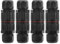 4Pcs Waterproof Outdoor Electrical Connector 3Pin Wire Connector Junction Box for Street Lights and Garden Lights