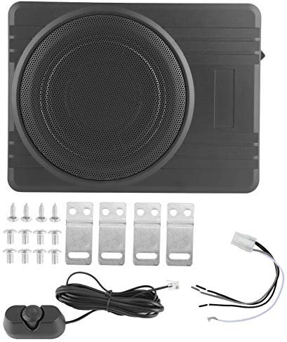 Aramox Audio Bass Speaker, 10in 12V 800W Subwoofer Debajo del Asiento Altavoz Delgado de Audio Bass Sonido Claro para modificaci¨®n de autom¨®vil