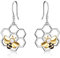 Bienen ohrringe Sterling Silber Bee Dangle Eaaings Schmuckgeschenke für Damen Mädchen (Biene Ohrringe)