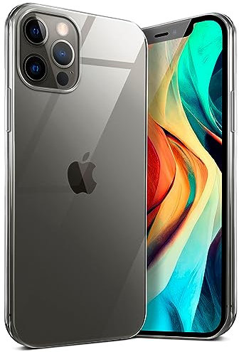 moex Aero Case für iPhone 12/12 Pro Hülle Durchsichtig, Silikon Handyhülle Transparent, Clear Case Ultra Slim, Backcover Schutzhülle Dünn, Silikonhülle Minimalistisch, Klar