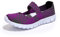 ERLINGO Zapatos para caminar para mujer, ligeros, elásticos, transpirables, modernos, cómodos, sin cordones, zapatos deportivos Mary Jane, Morado 2, 36 EU