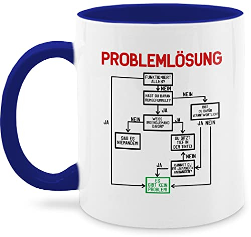 Tassen 325ml - Statement - Tasse Problemlösung I Bürotassen I Tasse mit Spruch Lustig Arbeit Sprüche I Witzig Tasse Arbeitskollege I Job I Büro - 325 ml - Dunkelblau - ingenieur cup
