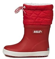 Aigle Giboulee 2, Stivali di Gomma Unisex - Bambini e ragazzi, Rosso Bianco, 35 EU
