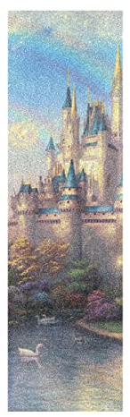 BEUSS Fantasy Schloss Regenbogen Muster Skateboard Griptape Rutschfest Selbstklebend Longboard Griptapes Aufkleber Griffband(84 * 23cm 1pcs)