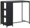 Makastle PE-Rattan Gartenbar mit 3 Ablageflächen, Stehtisch Bistrotisch Gartentisch Bartisch Balkontisch wetterfest Outdoor Gartenmöbel Terrassentisch, Stahlrahmen, 120x60x110 cm