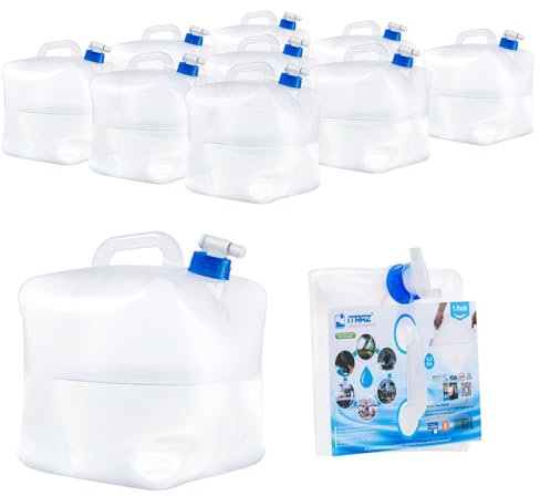 ITRAZ 5.3 Gallon Collapsible Water Storage Container with Spigot, BPA-Free