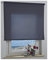 ourdeco Rollo/Seitenzugrollo / 102 x 180 Breite x Höhe/Streifen dunkelgrau/lichtdurchlässiger Stoff/Sichtschutzrollo/Dekor-Rollo