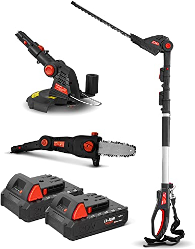 Outil de jardin multifonctions 3en1 sans fil 20V livré avec 2 batteries - Elem Garden