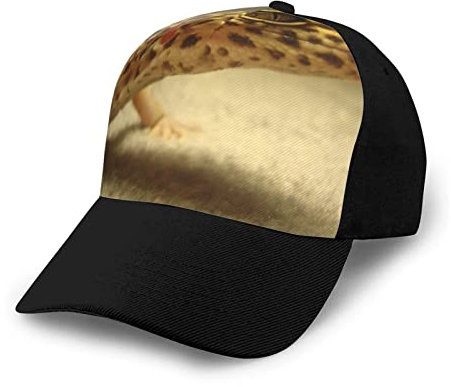 OCELIO Sand Leopard Gecko Spliced Curved Brim Baseball Cap Herren und Damen Sport Baseball Cap