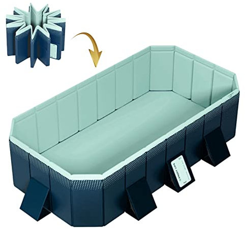 smashing Piscina Pieghevole | Grandi Piscine per Animali Domestici Pieghevoli Senza gonfiabili - Piscina per Bambini Multifunzione Portatile da Esterno per Cani, Gatti e Bambini