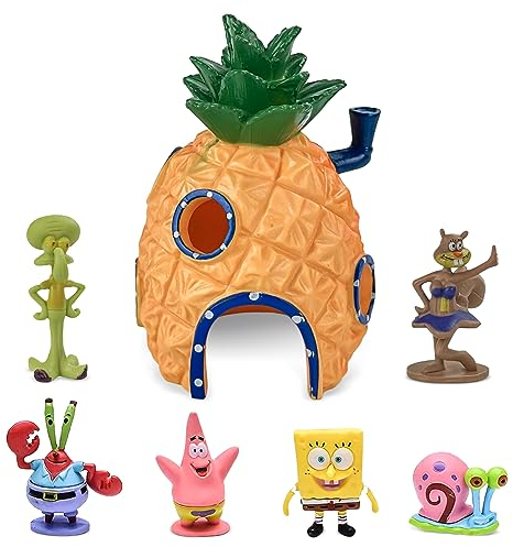 WAIMXDAO Ananas Form Aquarium Deko Ornament,Harz Ananas Haus Aquarium Deko,Spongebob Aquarium Dekoration,Landschaft Ananas Haus Aquarium Deko Für Unterwasser Dekoration, Aquarium, Fischteich