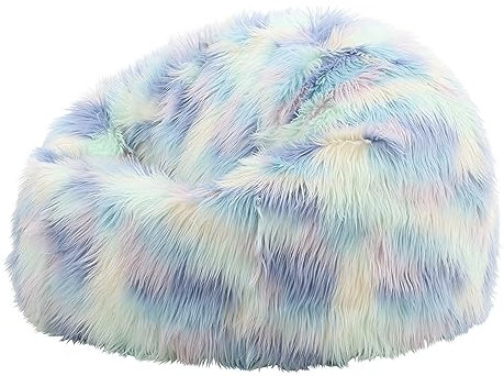 Icon Kingston Klassiker Kunstfell Sitzsack, Unicorn, Sitzsack Erwachsene mit Füllung, Bean Bag, Flauschig Sessel, Lounge Sessel, Lounge Stuhl, Schlafzimmer, Wohnzimmer, Wohnzimmer Möbel