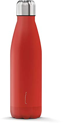 The Steel Bottle - Bouteille isotherme en acier inoxydable, isolation sous vide à double paroi, capacité 500 ml, fermeture hermétique, bouteille d'eau portable (rouge)