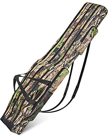 Borsa da Pesca 3 Strati - Sacca Porta Canne 150cm Oxford, Zaino e Fodero per Trasporto Attrezzatura e Accessori, Custodia Portatile per Canna