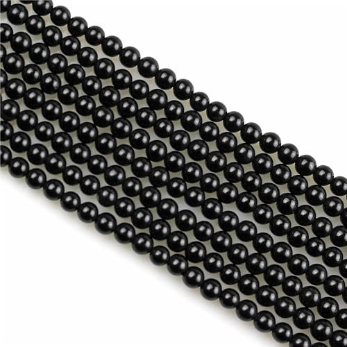 MJDCB 225 stück Natürlichen Kleinen Stein Perlen 3mm Schwarzer Onyx Runde Glatte Lose Edelstein Perle für Schmuck Machen Armbänder Ohrringe Halsketten Zubehör