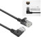 ACT CAT6A Netzwerkkabel 90° gewinkelt nach rechts, U/UTP LSZH LAN Kabel Dünn 3.6mm Slimline, Flexibles Ethernet Kabel mit RJ45 Stecker, für den Einsatz in Datenzentren, 1 Meter, Nach rechts