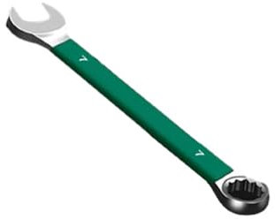 QUEENYARD Llave de trinquete de cabeza fija de 7 mm, llave combinada profesional de acero al cromo vanadio