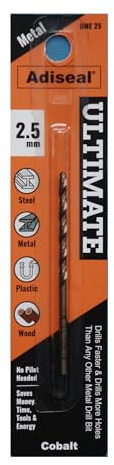 Adiseal Ultimate Fastest, Longest Lasting & Best Metal Drill Bit 2.5mm Cobalt
