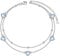 Flyow Herz-Mondstein-Fußkettchen für Damen, S925-Sterlingsilber, Fußperlen, Boho-Fußkettchen, geschichtet, Fußkettchen, Strandschmuck