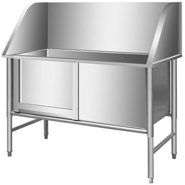 Hundebadewanne, Badestation Für Hunde, Professionelle Hundewanne, Edelstahl-hundepflegewanne, Waschbecken Für Zu Hause, Mit Warm- Und Kaltwasserhähnen, Linke Türöffnung, Für Große, Mittlere Und Kleine