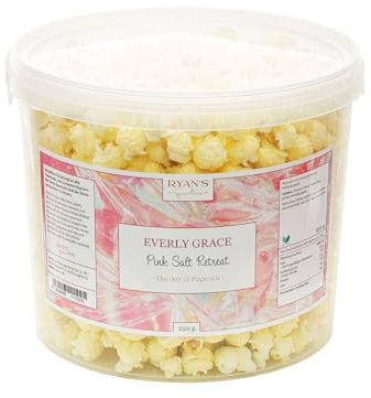 Everly Grace Popcorn – Pink Salt Retreat, 250 g – Savory popcorn with avocado oil and premium pink salt from our manufactory in Augsburg, Germany