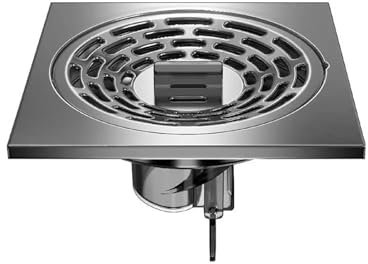 LIANKUOD Quadratischer Duschbodenablauf mit Abnehmbarer Abdeckung, Gitterrost, Küche, Hotel, Badezimmer, Duschsieb, 1 Stück(B)