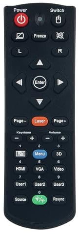 VINABTY Replacement Remote Control Compatible with Optoma Projector EH345 EH412 EH412ST W319USTi W320USTiP W355 W400+ X400+ EH319UST EH319USTi EH320UST EH320USTi EH330UST EH341 EH415e W415e EH415ST
