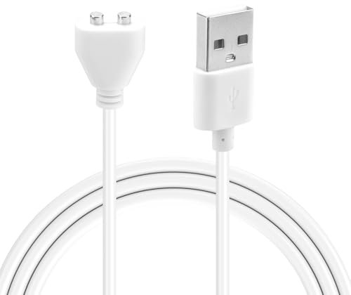 QTMMC Magnetic USB Charger Cable 6mm 2Pin Replacement DC Charging Cord Strong Magnet Compatible with Wireless Massager Smart Devices Electrical Toothbrush Safe Charging Solution Dual Pin 0.8m