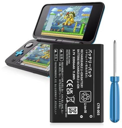 CTR-003 Batterie de rechange 3200 mAh pour Nintendo 2015 Old 3DS 2DS NEW2DSLL Console de jeu (non compatible avec New 3DS, 3DS XL)