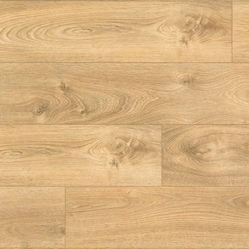 Swiss Krono La Lo Boadwalk Oak 3033 Brown Wood Effect Click Laminate Flooring - Plank (12mm), For Home & Commercial Use, Suitable for underfloor heating-Contains 5 Planks-Covers 1.332 sqm