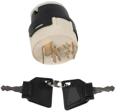 arranque de encendido coche Interruptor de encendido de 9 pines con 2 llaves 701/80184 50988 858/04674 701/45500 apto para interruptor de precalentamiento de tractor JCB JCB200