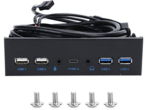 lvifloae 2 port USB 3 0 2 port USB HD Audio Interface for PCs Audio Output Hub Microphone Input C Optical Drive 5 25 inch Tablet Expansion Board for Desktop PCs