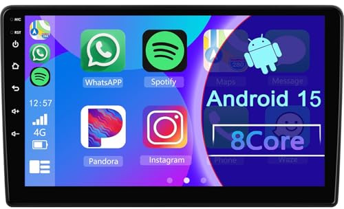 Android 15 Autoradio pour Opel Zafira B/Astra H 2005-2014 avec CarPlay Android Auto, 9 Pouces IPS Écran Tactile 2DIN Radio avec GPS WiFi Bluetooth FM RDS EQ + Caméra de recul(8+128GB 8Core)