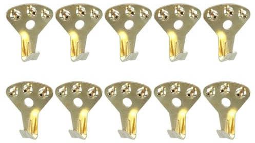 HINTRMENT 10 Stück Metallmelonennagel Rückplatten für Fotorahmen Einfache Montage Goldene Schrauben zum Aufhängen für Scrapbooking und Fotoalben