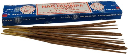GURU SHOP Satya Nag Champa, Sai Baba Satya Incense Räucherstäbchen 40 g - Nag Champa, 21x4x2 cm