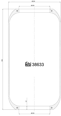 febi bilstein 38633 Luftfederbalg ohne Kolben, 1 Stück