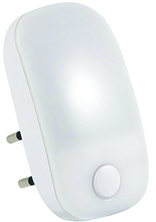 Electraline 58316 Kinder-Nachtlicht-LED mit Ein/Aus-Schalter, Weiß