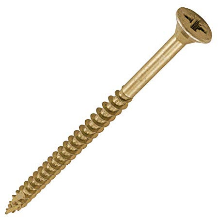 TIMCO C2 Strong-Fix Multi-Purpose Premium Countersunk Gold Woodscrews - 6.0 x 100 - Box of 100