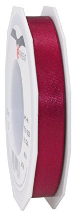 Präsent C.E. Pattberg Satin Bordeaux, 25 m Satinband zum Einpacken von Geschenken, 15 mm Breite, Geschenkband zum Dekorieren & Basteln, Dekoband, Anlass