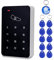 OBO HANDS RFID Lector de Tarjetas de Control de Acceso Independiente con Digital Teclado + 10 TK4100 Teclas para hogar/apartamento/Sistema de Seguro de fábrica