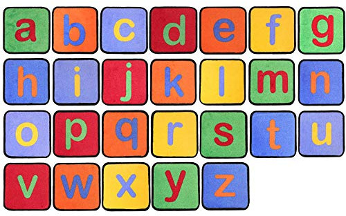Primaflor - Ideen in Textil Bunter Lernteppich Teppich-Fliesen Teppichset Buchstaben Alphabet - Jeweils 30 x 30 cm, ABC Lernen