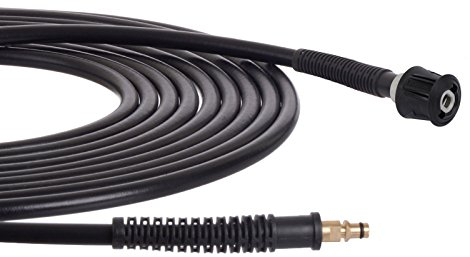 TECHKAR - Alargador de manguera de alta presión para limpiadora de alta presión – Repuesto de manguera Karcher – 200 bar Karcher K2 K3 K4 K5 K6 K7 Home Series – M22M con clic