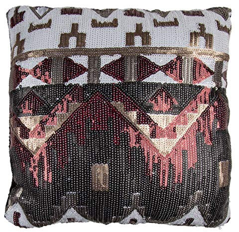 OOTB Deko-Pailletten-Kissen Ethno Style I, 100% Polyester, ca. 27 x 27 cm, ca. 170 g Füllgewicht 32/2087